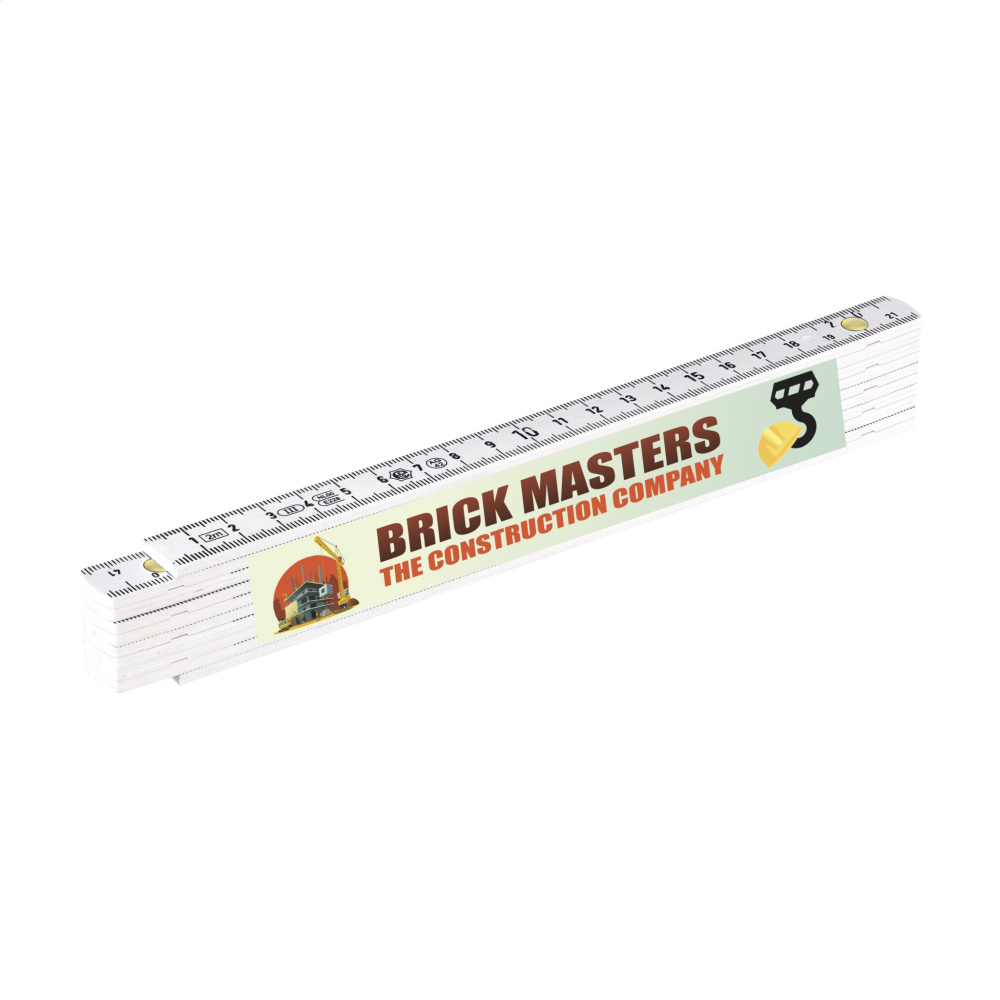 Logo trade business gift photo of: Metric folding ruler