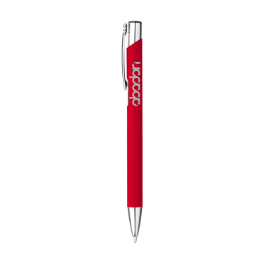 Logo trade promotional giveaways image of: Ebony Soft Touch pen