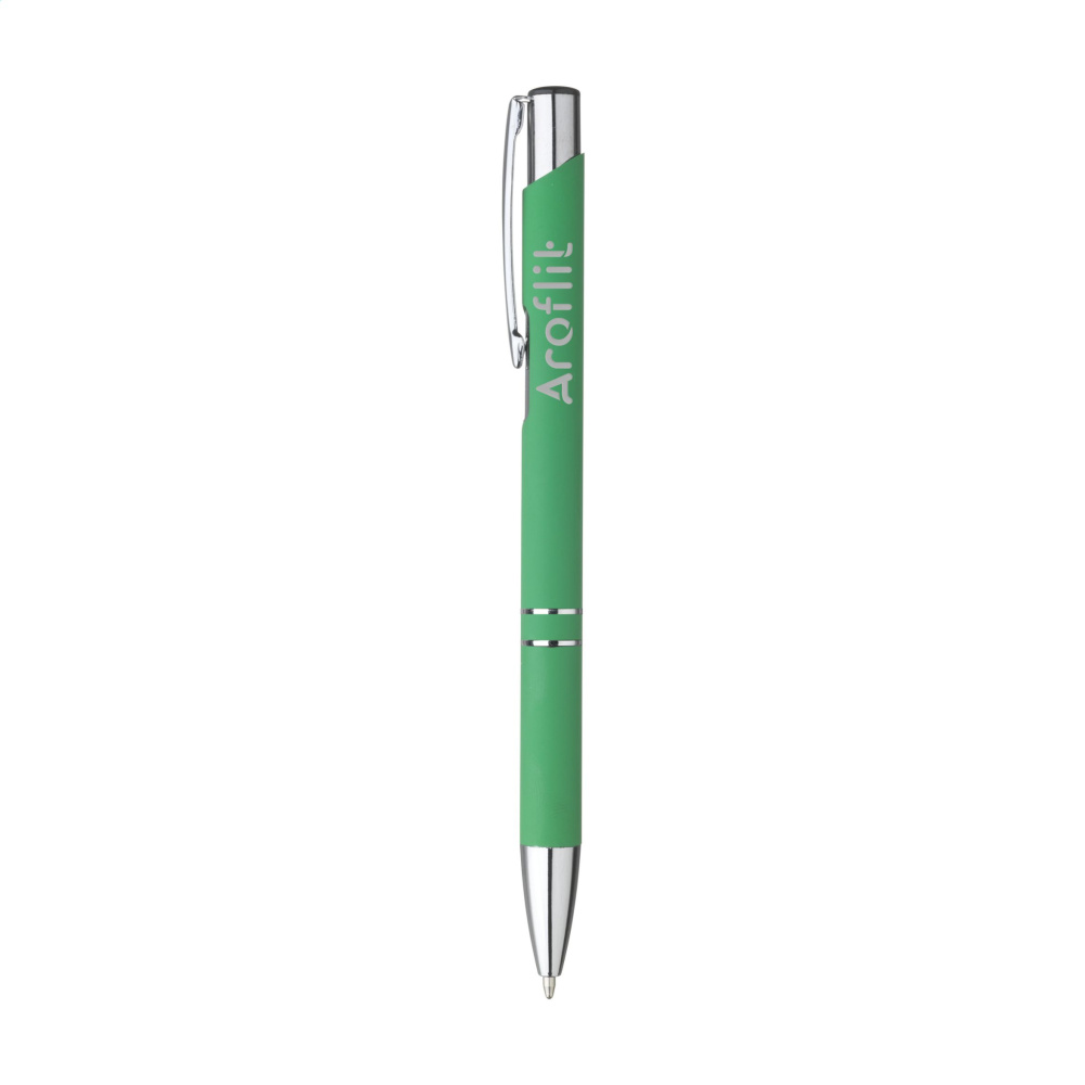 Logotrade promotional gift picture of: Ebony Soft Touch Accent pen