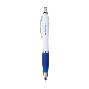 Logo trade promotional giveaways image of: Athos Trans GRS Recycled ABS pen