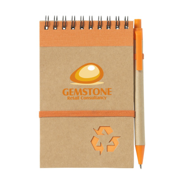 Logo trade promotional merchandise picture of: RecycleNote-M Paper notebook