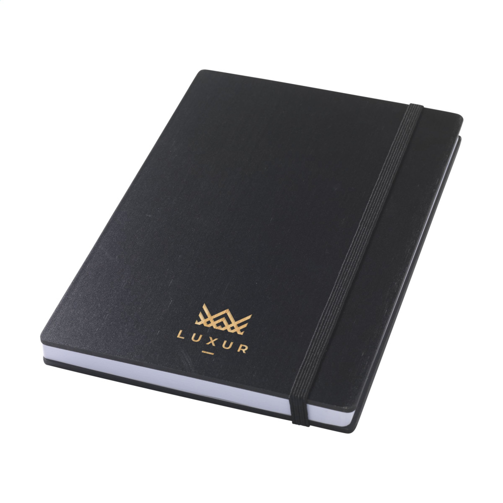 Logo trade advertising product photo of: Bamboo Journal Naked Spine Paper Notebook Black A5