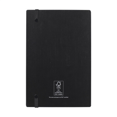 Logo trade promotional item photo of: Bamboo Journal Naked Spine Paper Notebook Black A5