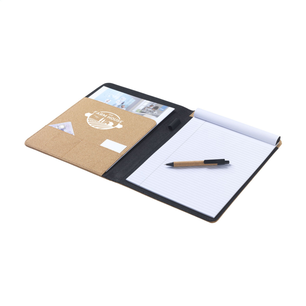 Logo trade corporate gifts image of: Eco Conference Cork A4 document folder