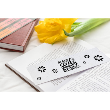 Logo trade promotional merchandise image of: Seed Paper Bookmark