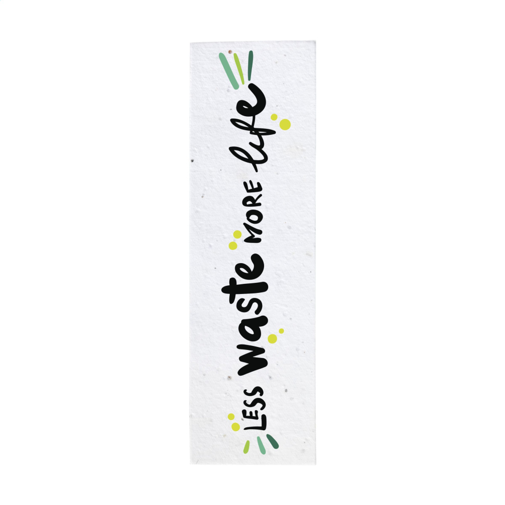 Logo trade promotional giveaways image of: Seed Paper Bookmark