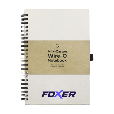 Logo trade business gifts image of: Milk-Carton Wire-O Paper Notebook A5