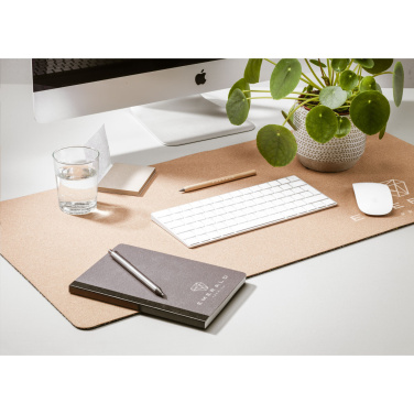 Logo trade promotional merchandise photo of: Faro Cork Deskpad