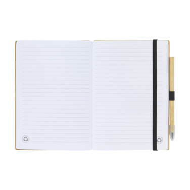 Logo trade promotional merchandise image of: BambooPlus Paper Notebook A5 - Inkless Pen