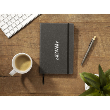 Logo trade promotional product photo of: Montana Recycled Leather Paper Notebook A5