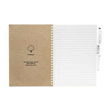 Logotrade promotional product image of: MOYU Erasable Stone Paper Notebook CraftCover 18 pages