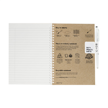 Logotrade promotional merchandise picture of: MOYU Erasable Stone Paper Notebook CraftCover 18 pages