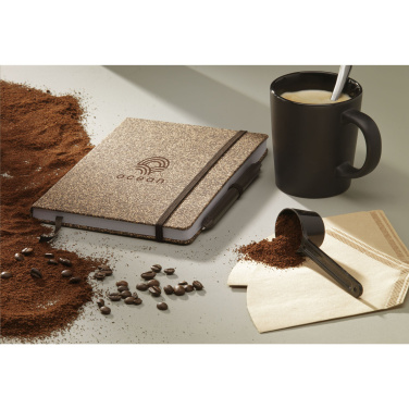 Logotrade corporate gift image of: CoffeeGround Cork Paper Notebook A5