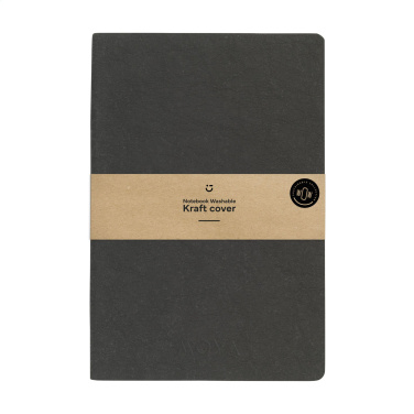 Logo trade corporate gift photo of: Paper Notebook GRS Washable Kraft Cover A5