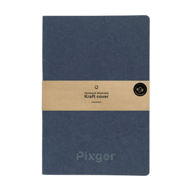 Logotrade promotional item image of: Paper Notebook GRS Washable Kraft Cover A5