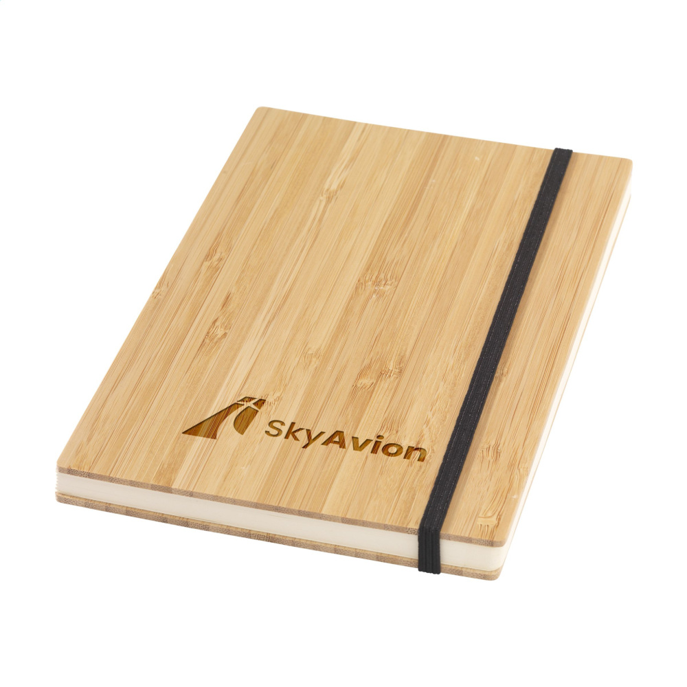 Logo trade promotional gifts image of: Bamboo Journal Naked Spine Paper Notebook A5