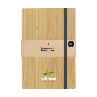 Logo trade advertising product photo of: Bamboo Journal Naked Spine Paper Notebook A5