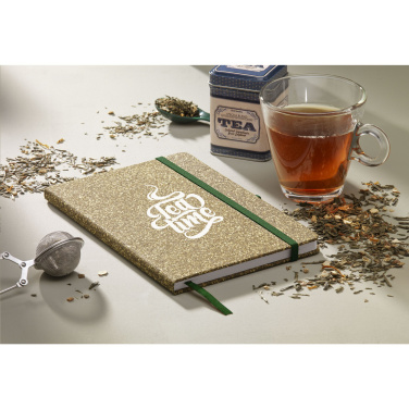 Logo trade business gifts image of: TeaGround Cork Paper Notebook A5