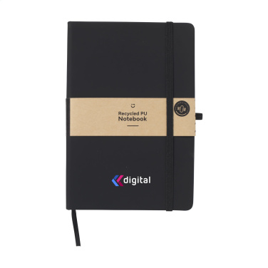 Logotrade promotional product image of: Recycled GRS PU Paper Notebook A5