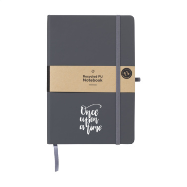 Logo trade promotional gifts image of: Recycled GRS PU Paper Notebook A5