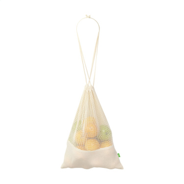 Logo trade corporate gifts picture of: Natura Organic GOTS Mesh Bag (120 g/m²) fruit bag