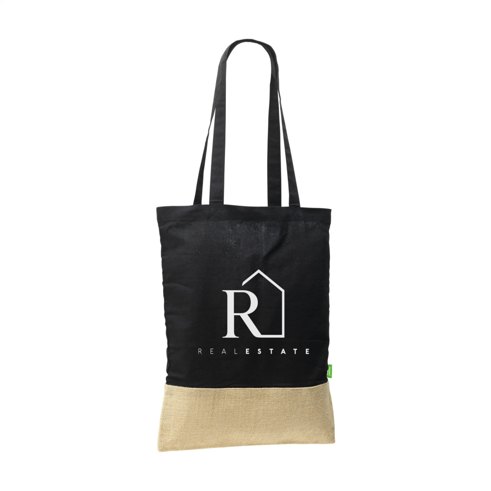 Logo trade promotional giveaways image of: Combi Organic Shopper (160 g/m²) bag