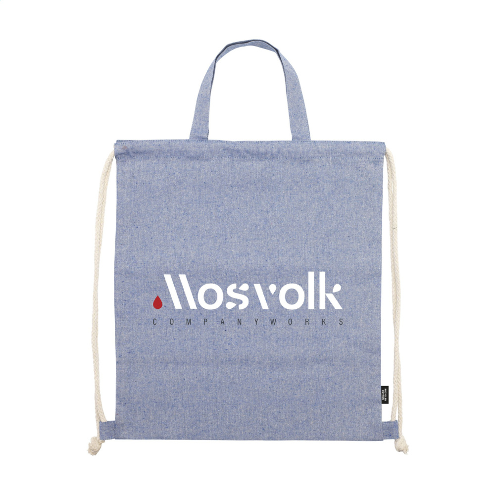 Logo trade advertising product photo of: GRS Recycled Cotton PromoBag Plus (180 g/m²) backpack