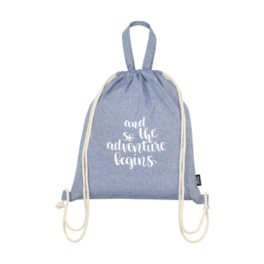 Logo trade business gifts image of: GRS Recycled Cotton PromoBag Plus (180 g/m²) backpack