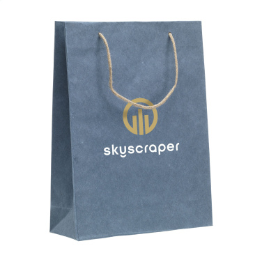 Logo trade promotional product photo of: Leaf It Bag recycled with jeans fibres (180 g/m²) L