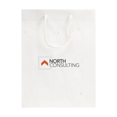 Logo trade corporate gifts picture of: Leaf It Bag recycled with straw fibres (180 g/m²) L