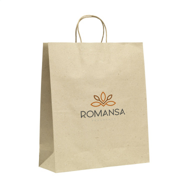 Logo trade promotional merchandise photo of: Leaf It Bag recycled grass paper (120 g/m²) XL