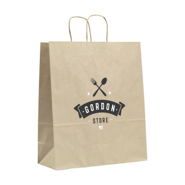 Logo trade advertising product photo of: Leaf It Bag Wide recycled grass paper (90 g/m²) L