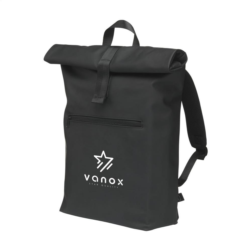 Logo trade promotional items image of: Lennon Roll-Top Recycled Backpack