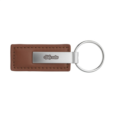 Logo trade advertising products image of: LeatherKey keyring