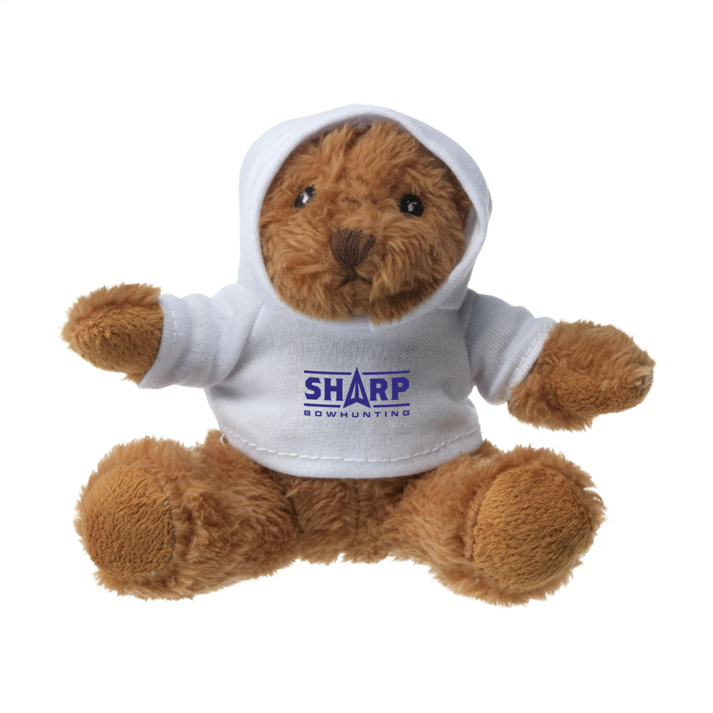 Logo trade business gift photo of: HoodedBear bear cuddle toy