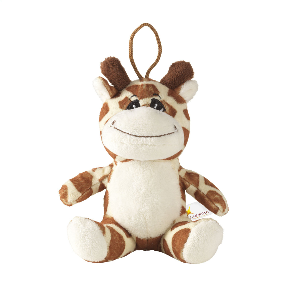 Logo trade promotional merchandise picture of: Animal Friend Giraffe cuddle toy