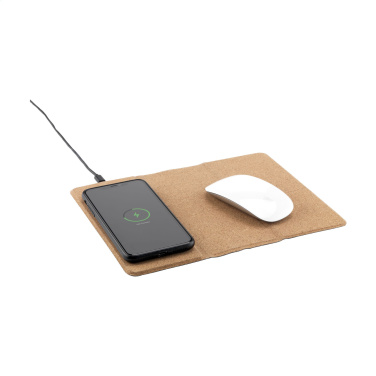 Logotrade promotional items photo of: Cork Wireless Charging Mousepad