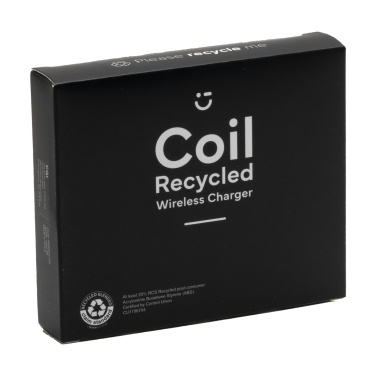 Logo trade promotional merchandise picture of: Coil RCS Recycled Wireless Charger