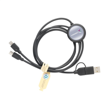 Logo trade promotional item photo of: Charging Cable RCS Recycled ABS-TPE