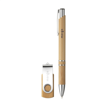 Logotrade business gift image of: Bamboo Connect Giftset 8 GB