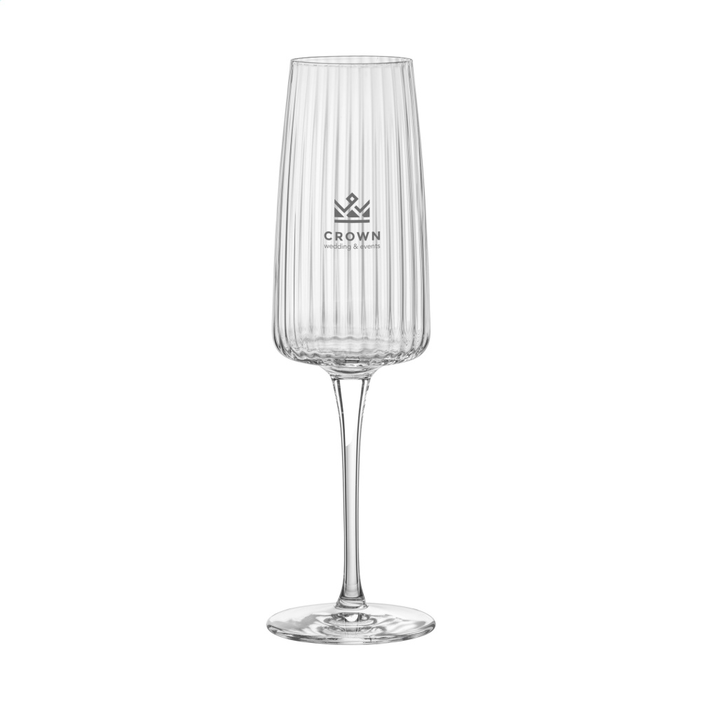 Logo trade promotional gifts picture of: Ribbio Champagne glass 255 ml