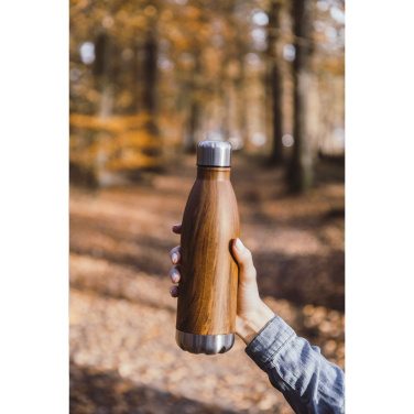 Logo trade corporate gifts image of: Topflask Wood 500 ml drinking bottle