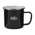 Retro Silver Enamel Mug 350 ml, black/silver