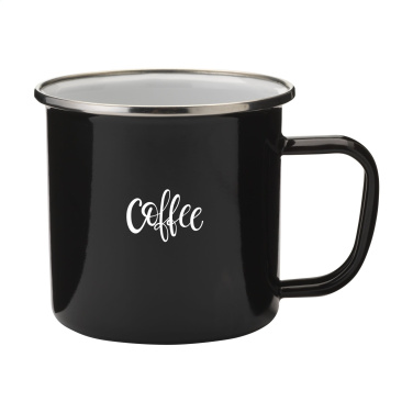 Logo trade corporate gifts picture of: Retro Silver Enamel Mug 350 ml