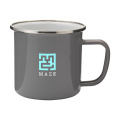 Retro Silver Enamel Mug 350 ml, grey/silver