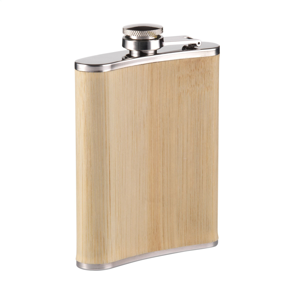 Logotrade promotional merchandise photo of: Hipflask Bamboo 200 ml drinking bottle