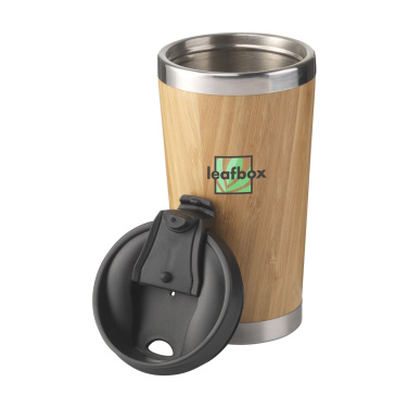 Logo trade promotional item photo of: Tokyo 450 ml bamboo thermo cup