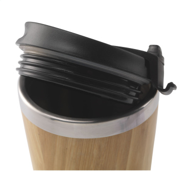 Logo trade advertising product photo of: Tokyo 450 ml bamboo thermo cup