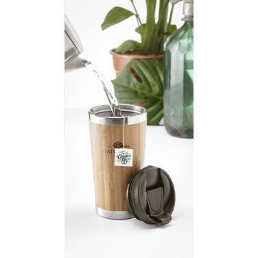 Logo trade promotional products picture of: Tokyo 450 ml bamboo thermo cup