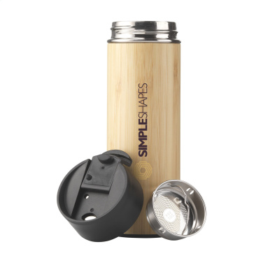 Logo trade promotional items image of: Sakura 360 ml bamboo thermo bottle/thermo cup